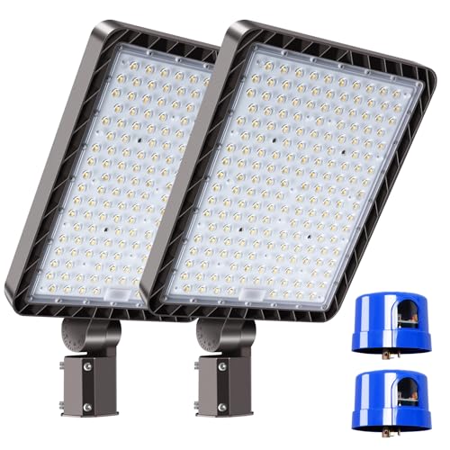 480W Parking Lot Light Slip Fitter Mount Dusk to Dawn 2 Pack (2 Count)
