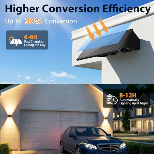 2PACK Solar Sconce Lights Outdoor