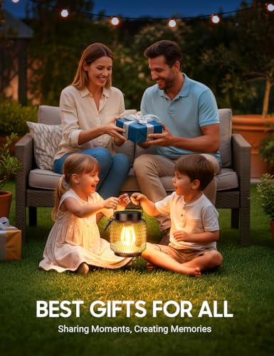 Metal Solar Lanterns Outdoor Waterproof (4 Count)