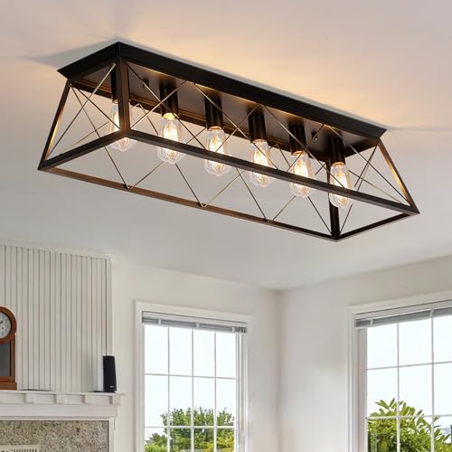 38" Large Flush Mount Ceiling Light for Kitchen Hallway Fixtures