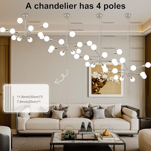 Chandeliers for Dining Room Brushed Nickel 10