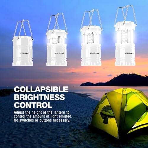2 Pack Battery Powered LED Lanterns with Batteries for Each Lantern (2 Count)