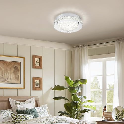 Flush Mount Crystal Ceiling Light Modern LED Hallway Light Fixtures