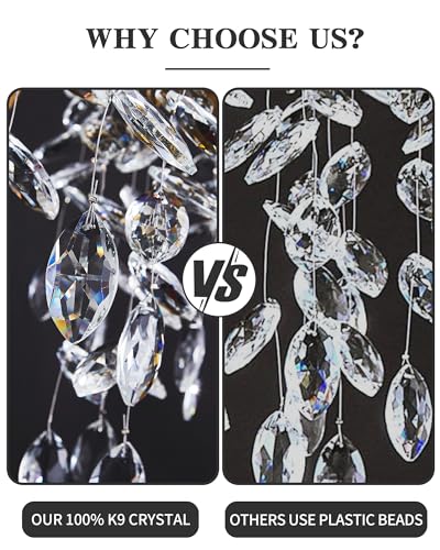 Modern Tree Branch Crystal Chandelier Luxury Silver Crystal Pendant Lighting 30" Contemporary 10