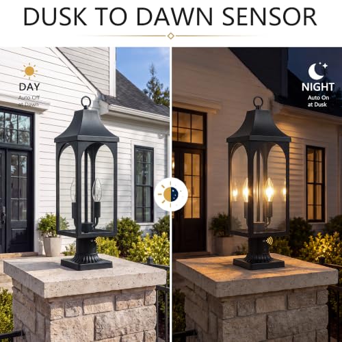 21.37 Inch Dusk to Dawn Outdoor Post Light