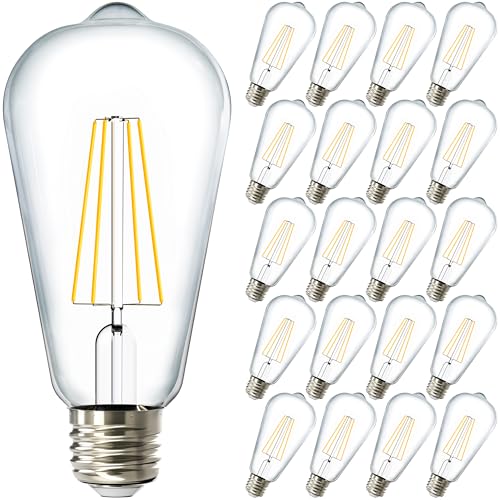 Sunco 20 Pack Edison Bulbs LED ST64 (20 Count)