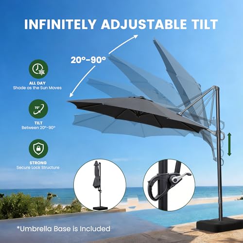 10ft Patio Umbrella with Base Included