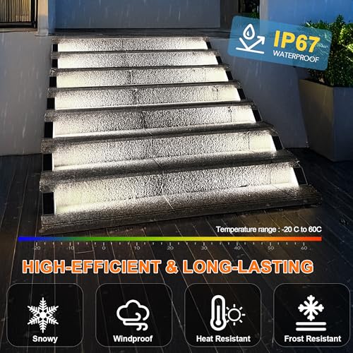 LED Solar Step Lights Waterproof Outdoor Stair Lights (8 Count)
