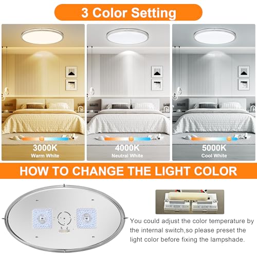33 Inch Oval Brushed Nickel Ceiling Light Fixture