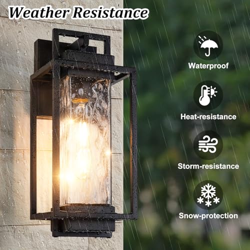 2 Pack 15" Modern Outdoor Wall Lights (2 Count)