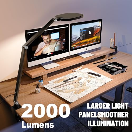 Desk Lamp for Home Office with Clamp