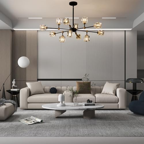 Crystal Sputnik Chandelier with 12