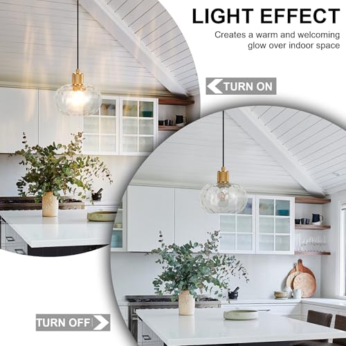 Glass Pendant Lights Kitchen Island 8 Inch Adjustable Pendant Light Fixtures with Hand