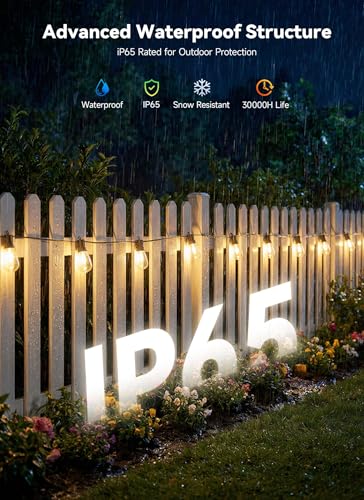 31FT Outdoor String LED Patio Lights Waterproof