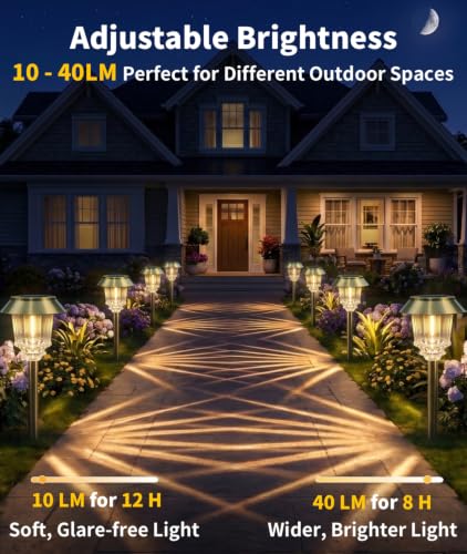 Solar Pathway Lights Outdoor (6 Count)