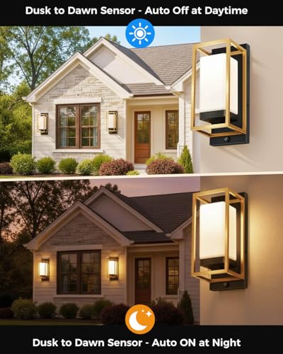 Dusk to Dawn Outdoor Wall Lights 2 Pack