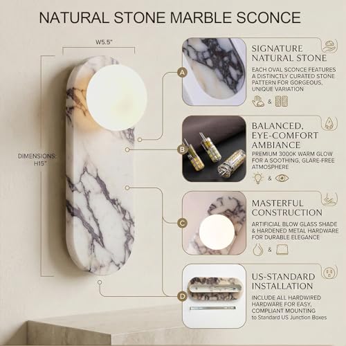 Natural Marble Wall Sconces