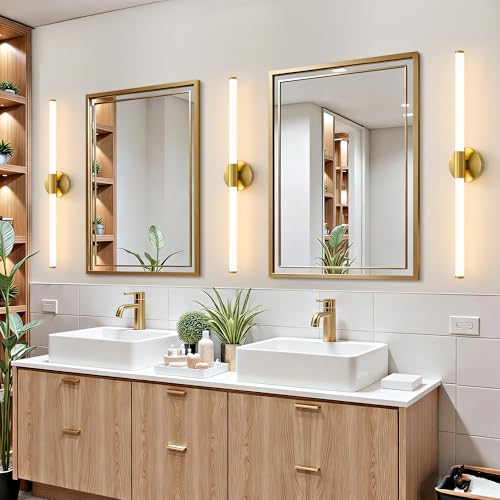 LED Bathroom Vanity Lights Gold Wall Sconce Modern 30"