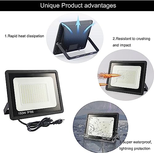 4Pack 150W LED Flood Light Outdoor (4 Count)