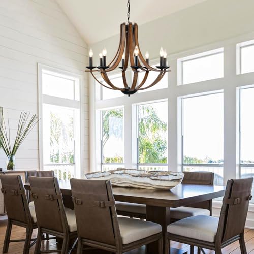 Rustic Farmhouse Dining Room Chandelier Light Fixture