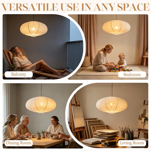 2PCS Oval Hanging Lamp Shade 20INCH off (2 Count)