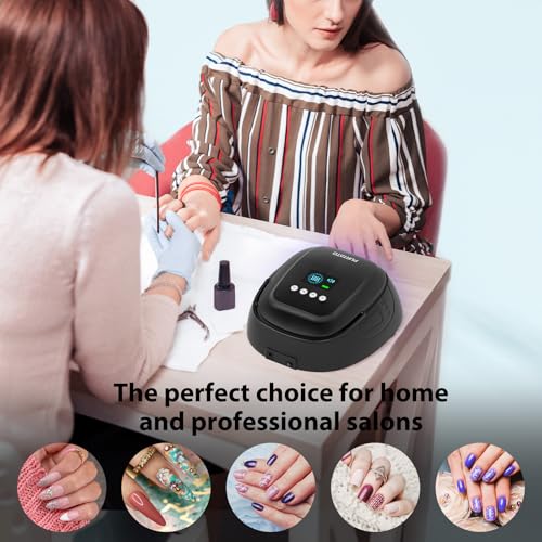 126W Cordless Rechargeable UV LED Nail Lamp with Large Space