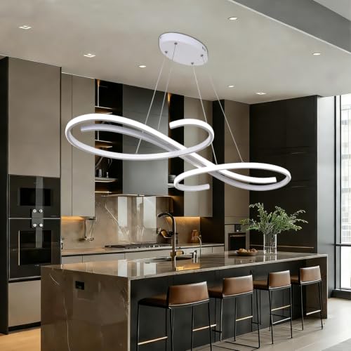 47.24inch LED Chandelier Dimmable Pendant Lights for Kitchen Island Lighting with Remote Controller