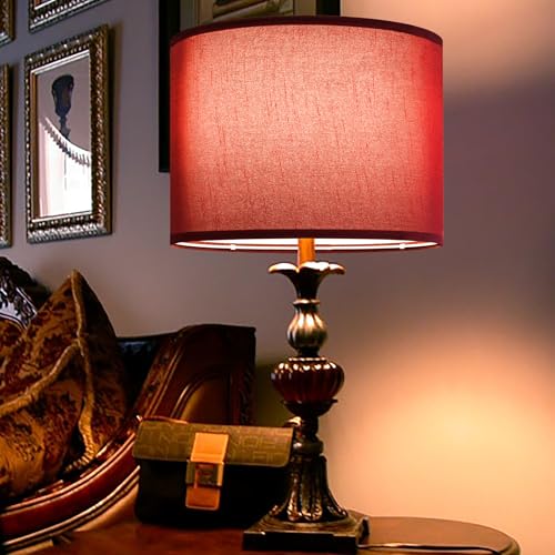 Large Burgundy Lamp Shades for Floor Lamps Set of 2 (2 Count)