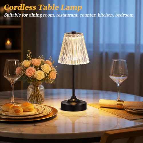 Black Cordless Rechargeable Table Lamp