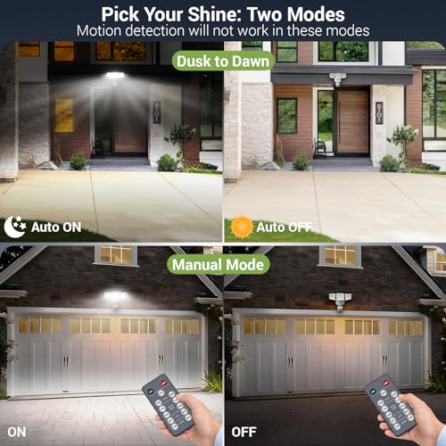 Outdoor LED Flood Lights D2D Security Lights Motion Sensor Remote 45W 5000K