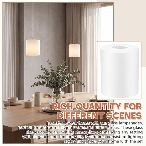 3 Pack Frosted White Glass Lamp Shade 1 (3 Count)