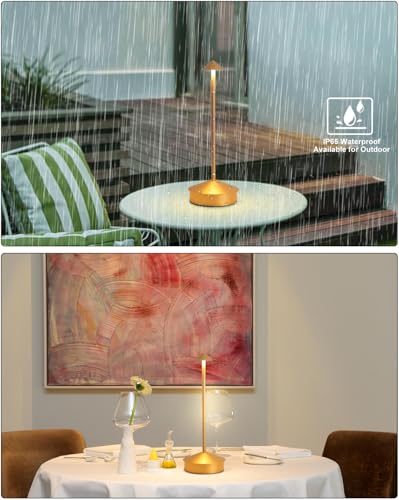 2 Pack Aluminum Cordless Table Lamp (2 Count)