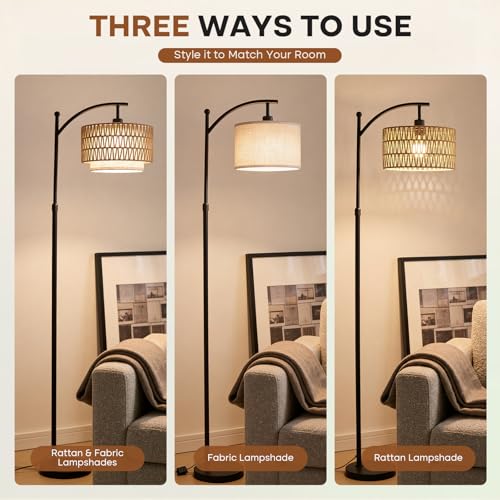 Boho Rattan Lamp Shade