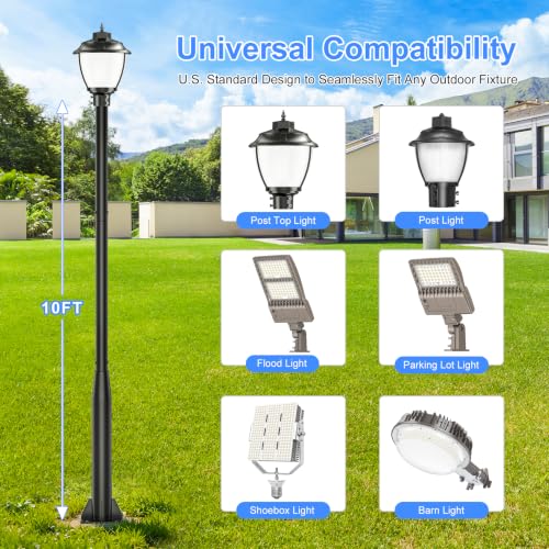 10Pack 10FT Street Light Pole for Post Top Light (10 FT)