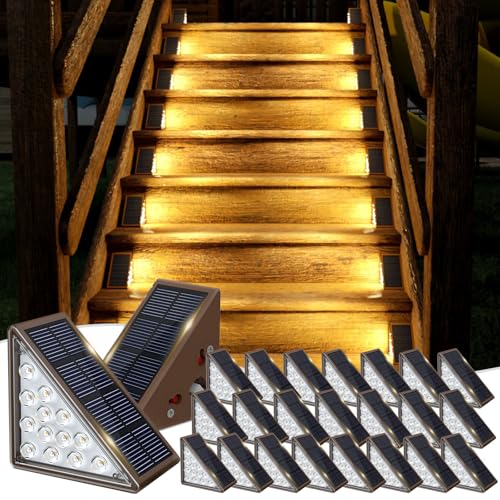 Solar Step Lights for Outside (24 Count)