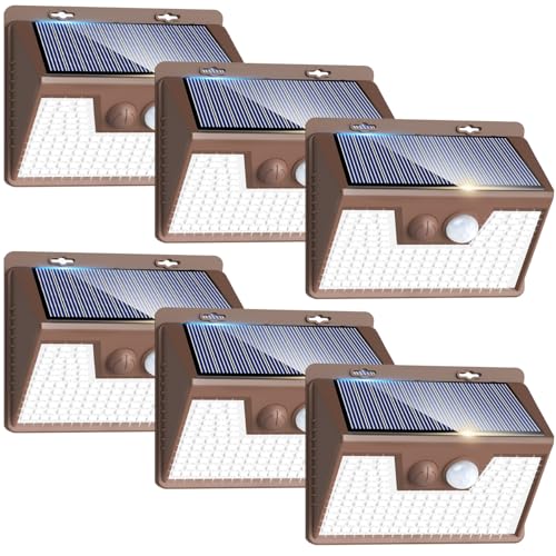 Solar Lights Outdoor Motion Sensor [6 Pack (6 Count)
