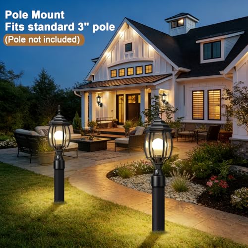 2Pack Dusk to Dawn Outdoor Post Light (2 Count)