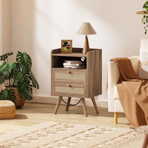 Night Stand with Charger Station (2 Count)
