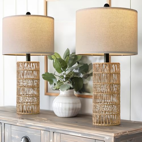 22.5" Boho Table Lamps Set of 2 for Living Room (2 Count)