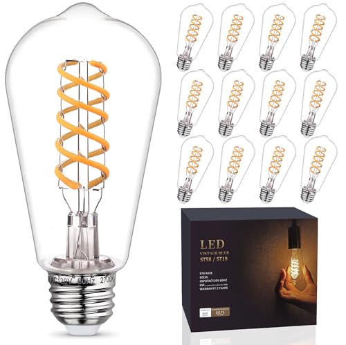 12P Edison Light Bulbs 60W Equi (12 Count)