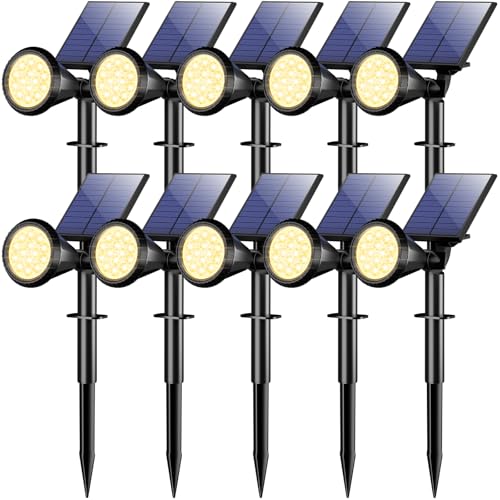 Solar Lights Outdoor Waterproof Flag Spotlights 10 Pack (10 Count)