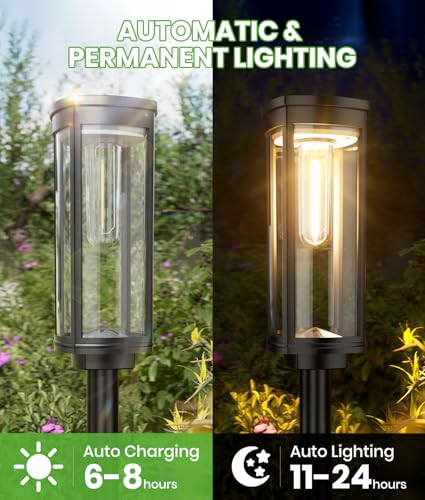 Bright Solar Pathway Lights Outdoor (8 Count)
