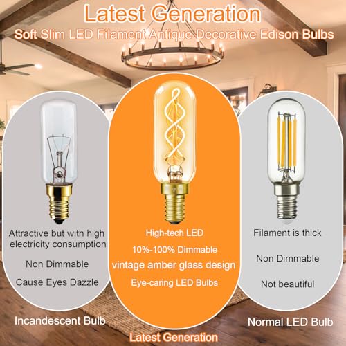 6 Pack Dimmable E12 LED Edison Candelabra Bulbs 40 Watt (6 Count)
