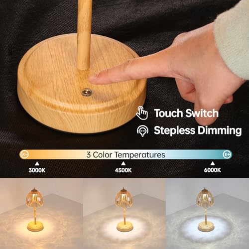 Tulip Table Lamp with 5200mAh Battery & Touch Control