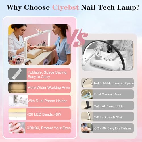 Nail Tech Lamp for Desk