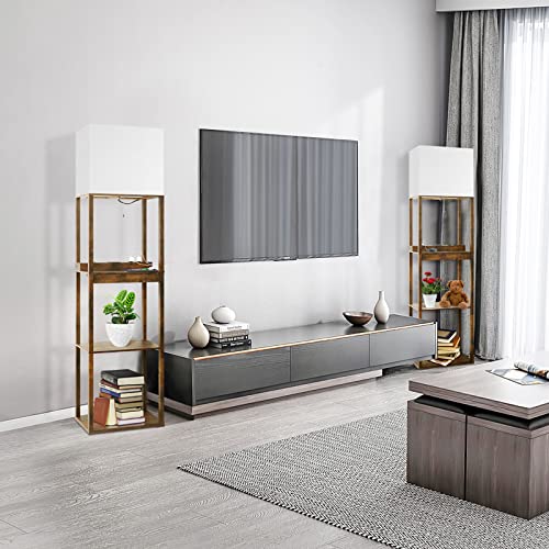 Floor Lamp with Shelves