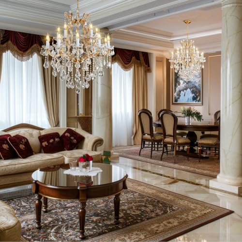Crystal Chandelier for High Ceilings