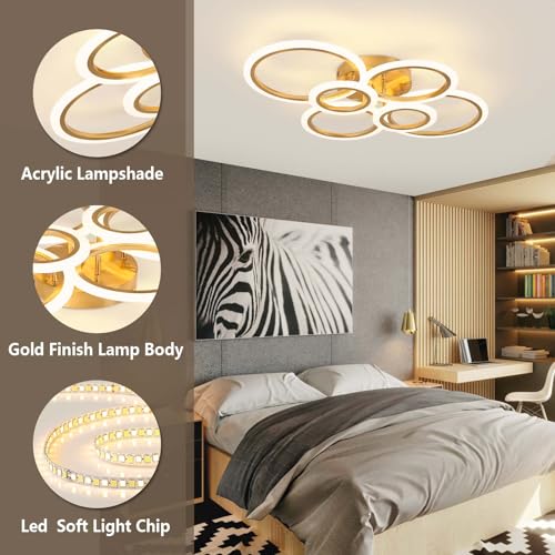 Gold Modern Flush Mount Ceiling Light