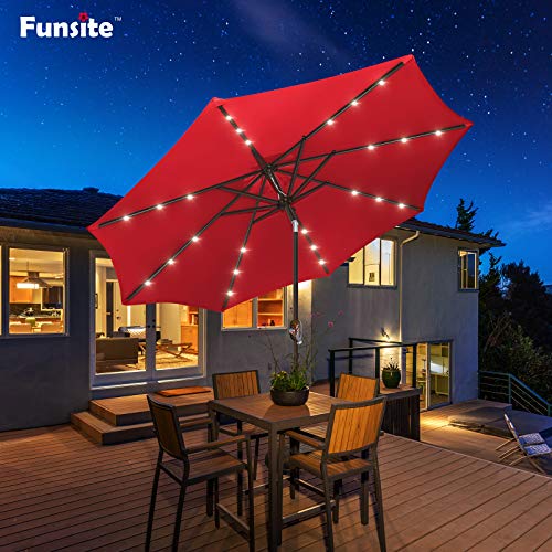 9ft Patio Umbrella with Solar Lights