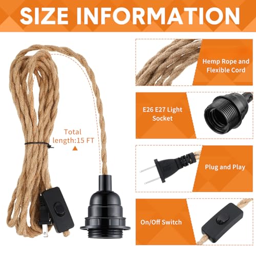 4 Pack Pendant Light Cord (4 Count)